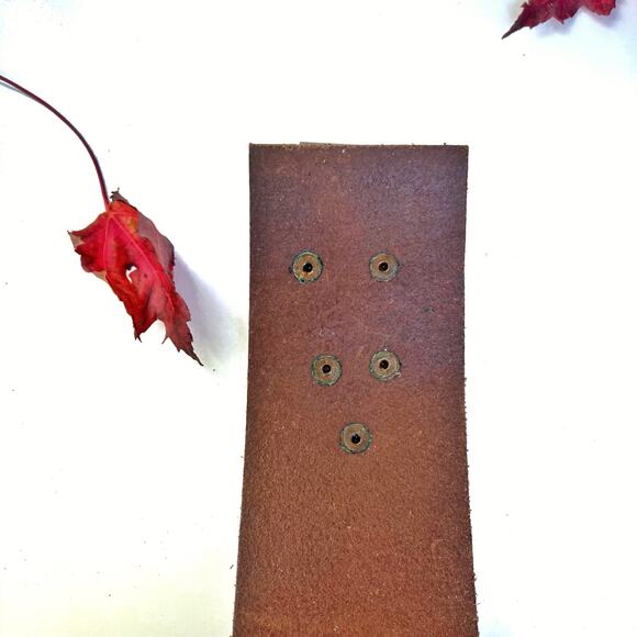 Heritage Studded Leather Belt in Tan by Linea Pelle | Vintage Y2K Fall Staple - Picture 4 of 13